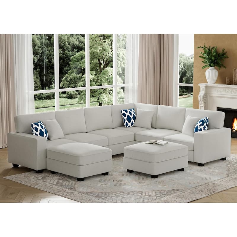 8PCS Modular Flexible Combination Sectional - Cream