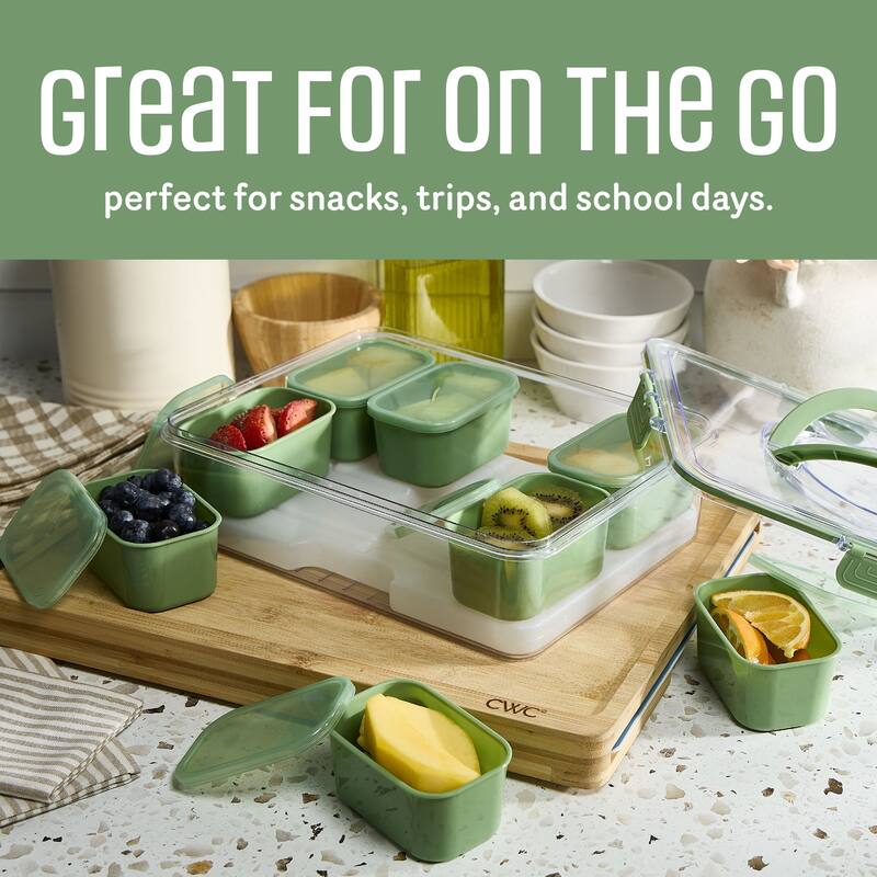 COOK WITH COLOR Snackle Box for Kids Lunch Box and Snack Container