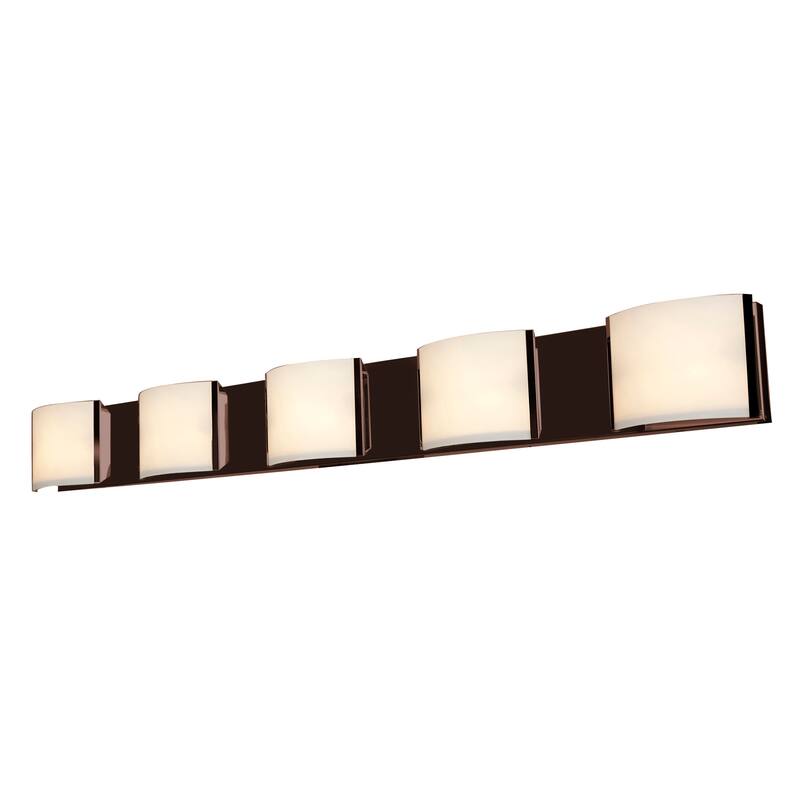 Access Lighting Nitro 2 5 Light LED Vanity Light - 49" Wide with Opal - Bronze
