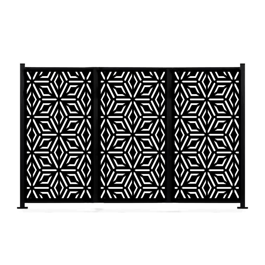 HighlanderHome Freestanding Modular Metal Privacy Screen, 4FtX 6Ft
