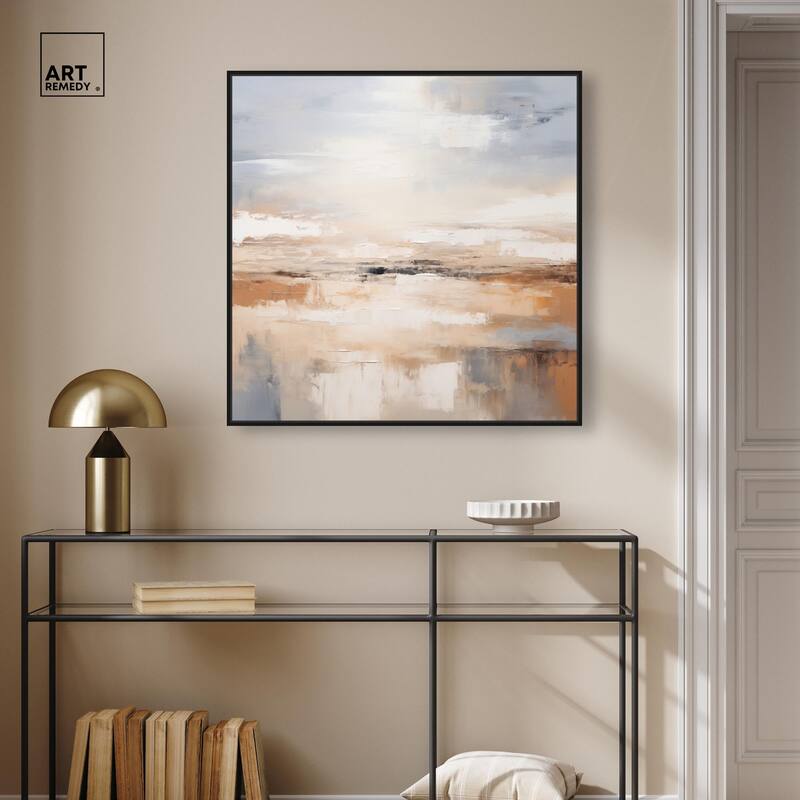 Tonal Strata Canvas by Art Remedy