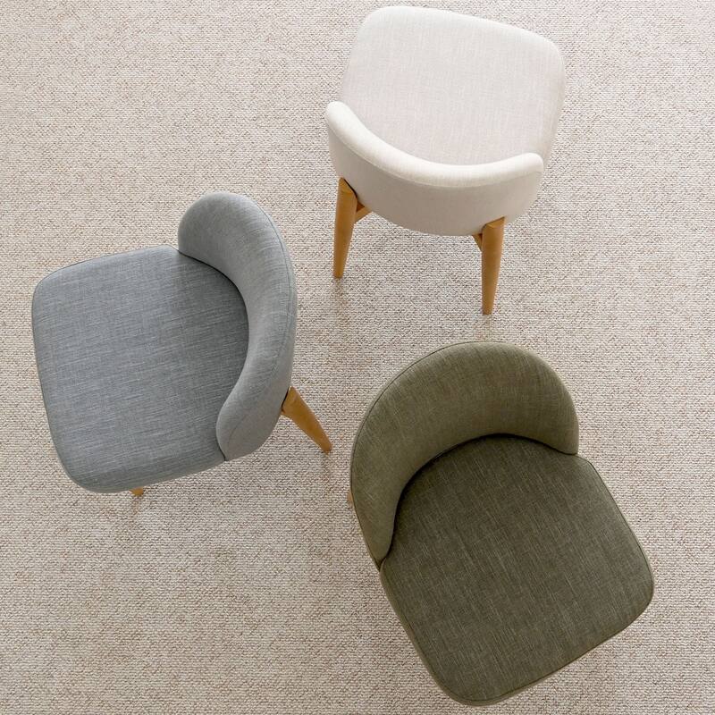 Linen Upholstered Parson Chair(Set of 2)