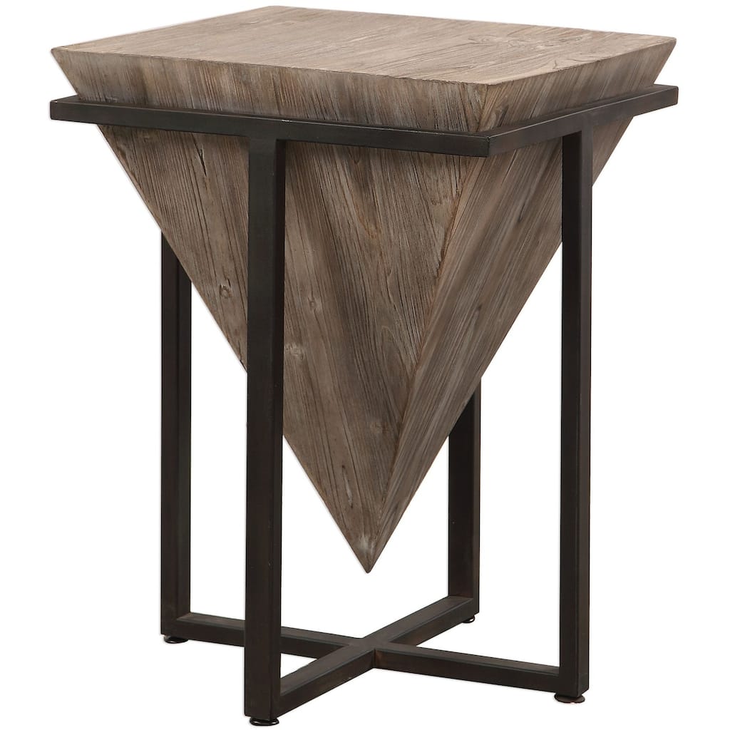 Uttermost Bertrand 18-1/4" Long Iron and Fir Wood Accent Table