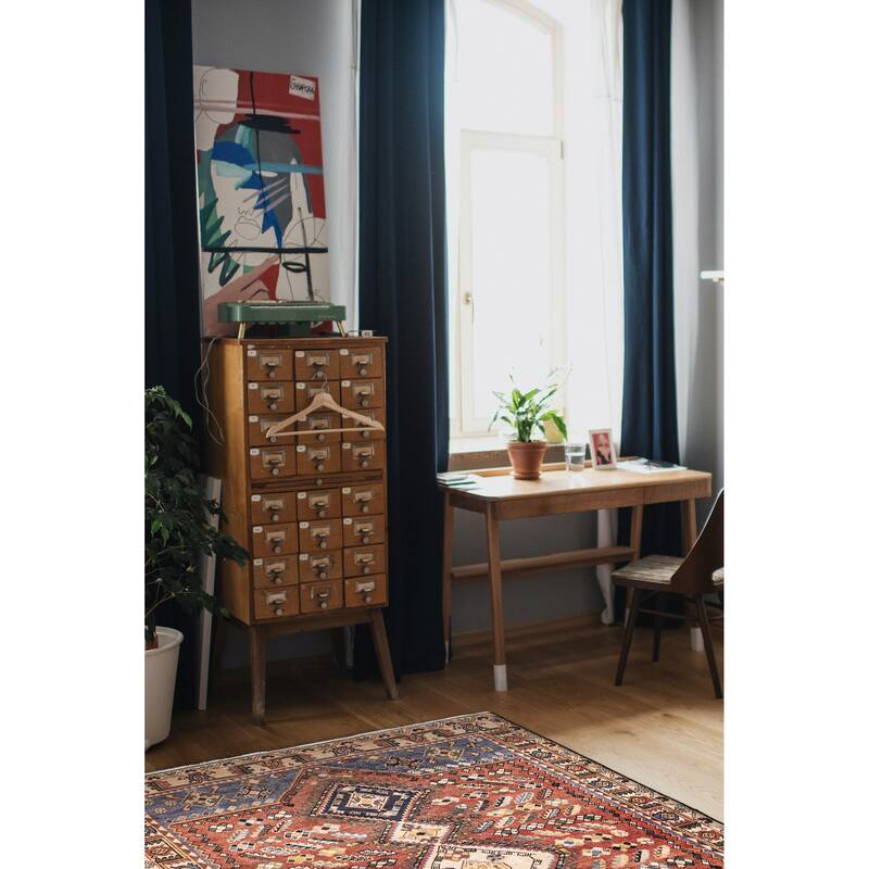 ECARPETGALLERY Hand-knotted Antalya Vintage Copper Wool Rug - 4'11 x 6'8