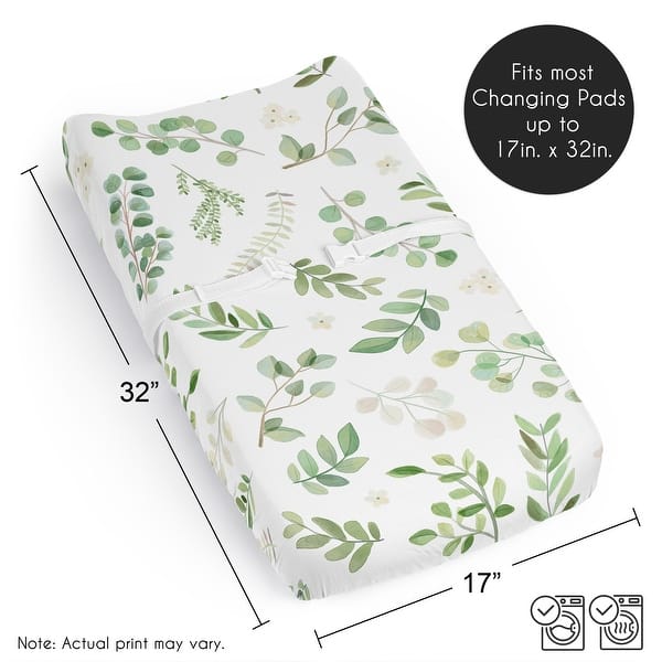 Sweet Jojo Designs Green Boho Floral Leaf Boy Girl Gender Neutral