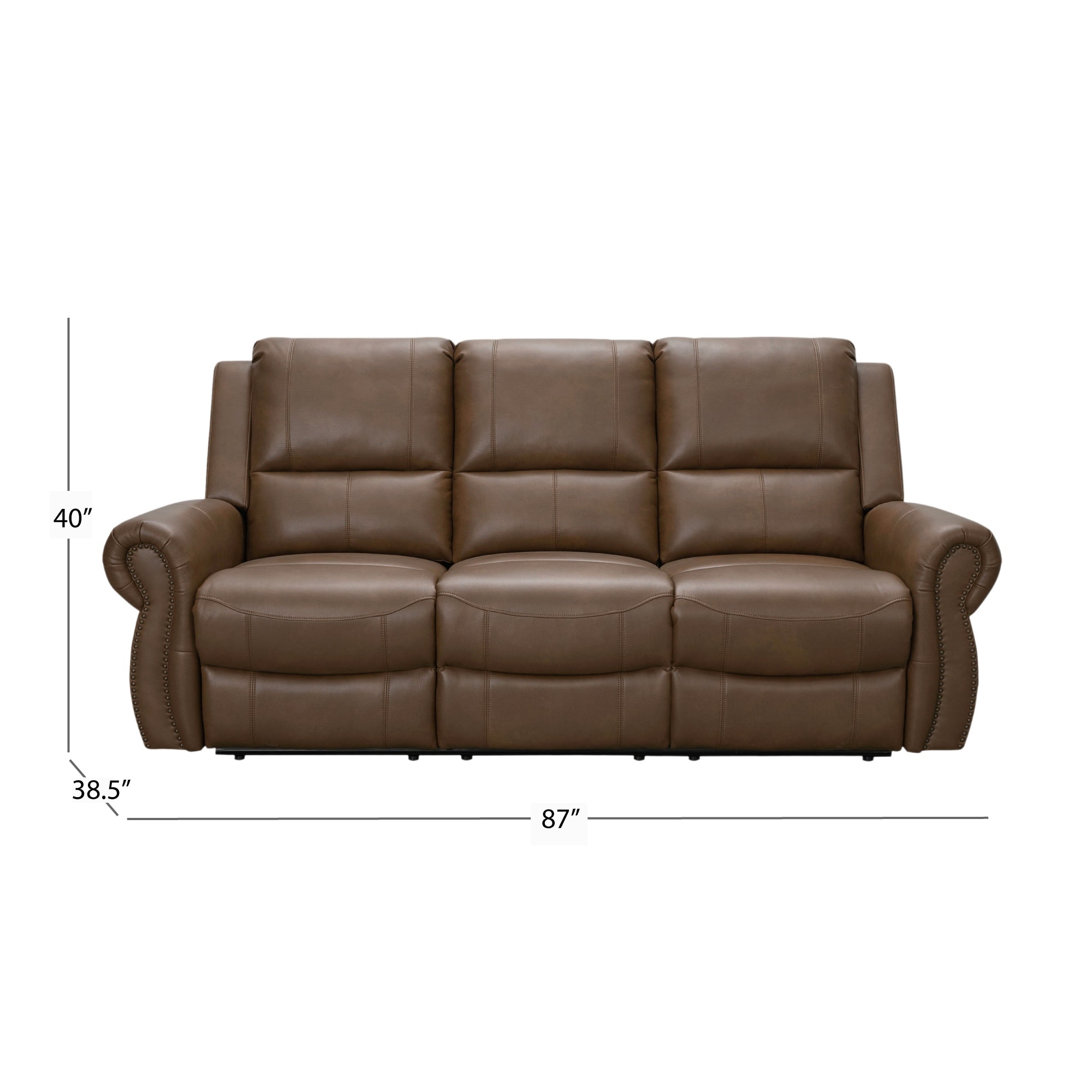 Abbyson Skyler Cognac 2 Piece Leather Reclining Living Room Set Overstock 12382271