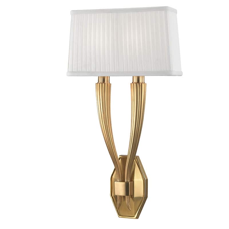 Hudson Valley Lighting Erie 2 Light 21" Tall Wall Sconce - Aged Brass