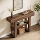preview thumbnail 27 of 28, 41.34-Inch Farmhouse Console Table, 2-Tier Narrow Sofa Table - 41.34" W x 11.81" D x 31.5" H