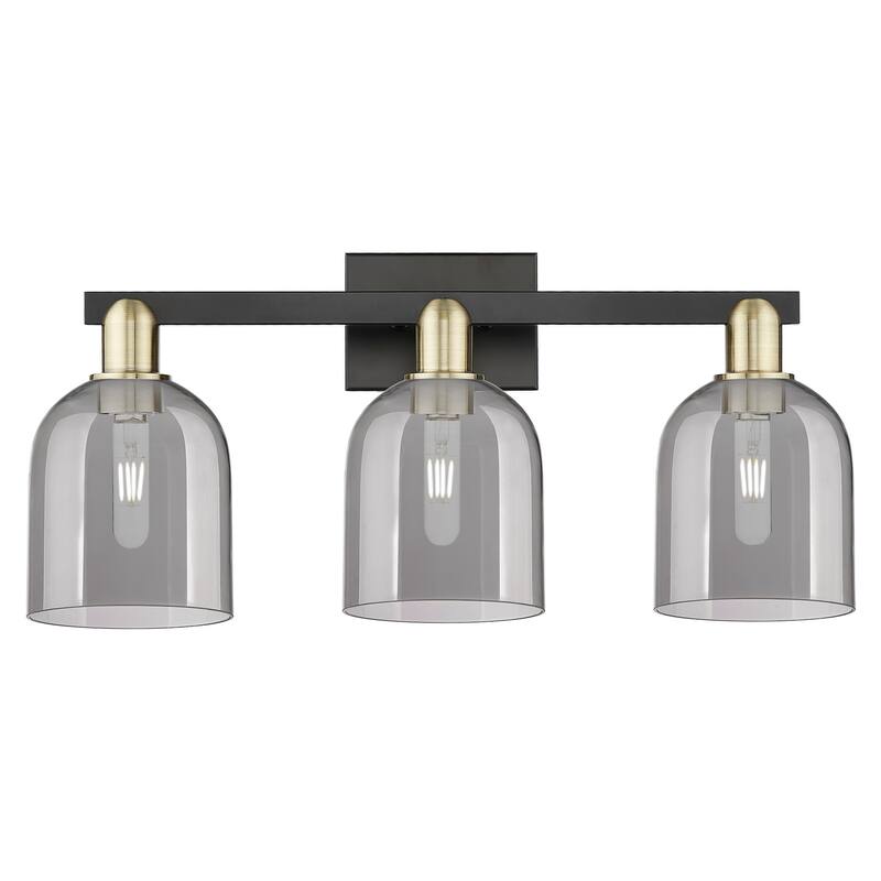Innovations Lighting 716-3W-12-25 Bella Vanity Bella 3 Light 25" Wide - Black Antique Brass / Light Smoke