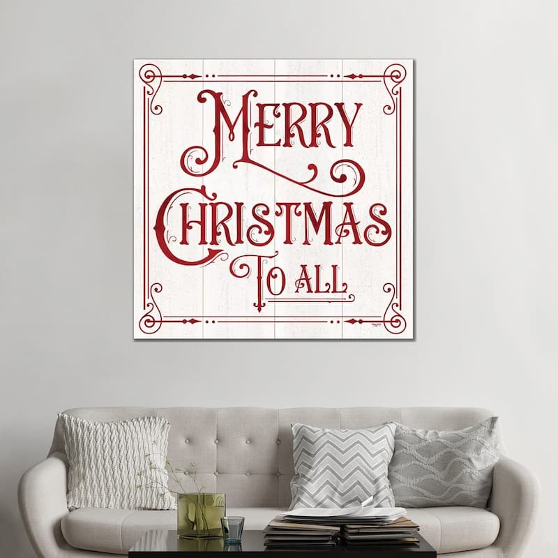 iCanvas "Vintage Christmas Signs IV-Merry Christmas" by Tara Reed Canvas Print
