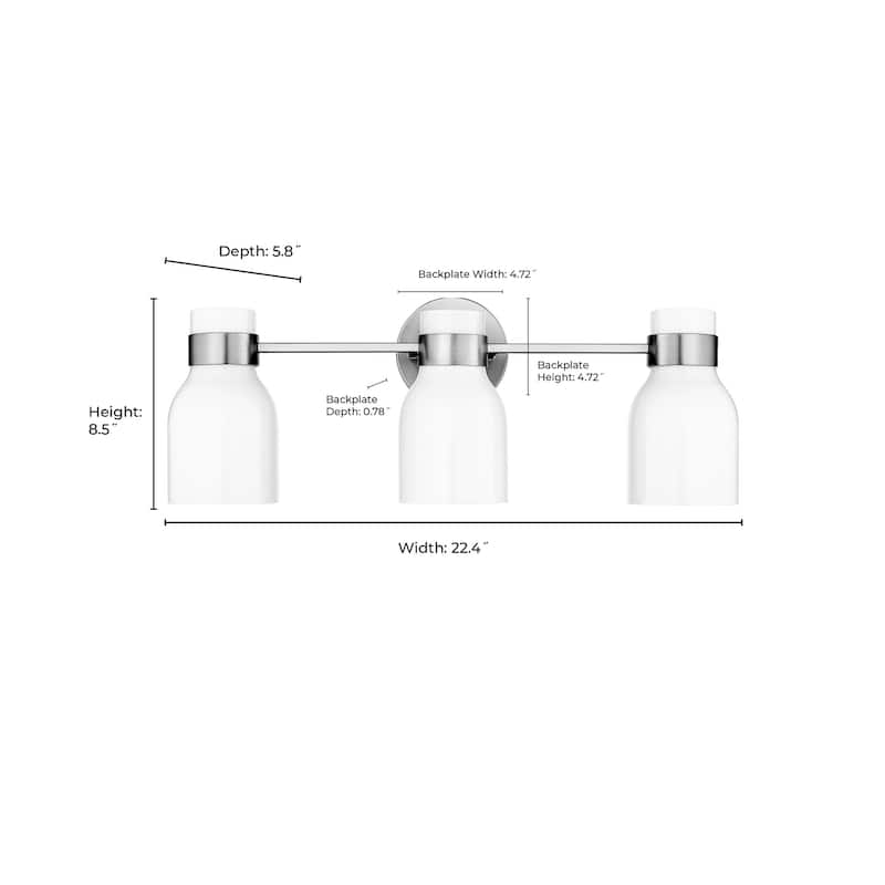 Millennium Lighting Norah 3 Light Vanity Fixture in Modern Gold - 3 Light