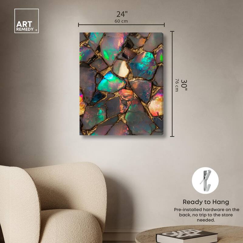 Stonic Rainbow Canvas by Art Remedy, Gallery Wrapped