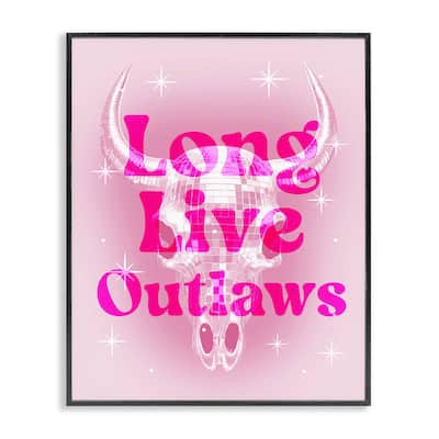 Stupell Glam Long Live Outlaws Framed Giclee Art Design By Lil' Rue