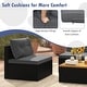 preview thumbnail 4 of 4, 5 Piece Rattan Sofa Set with Seat and Back Cushions for Backyard