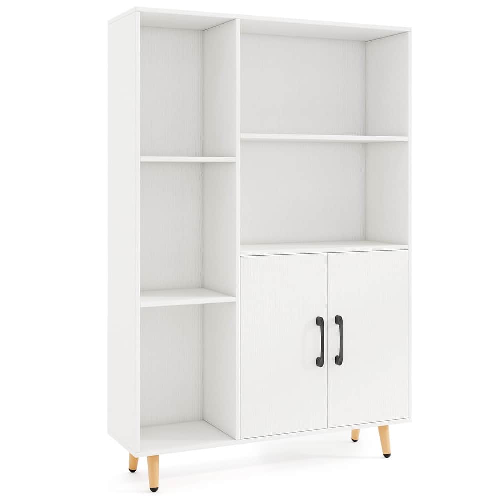 Costway Floor Storage Cabinet Free Standing Wooden Display Bookcase