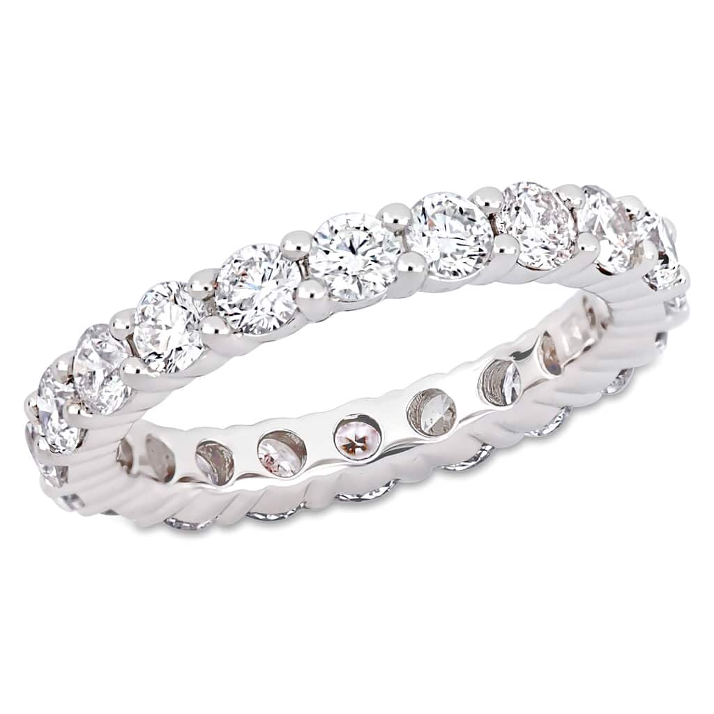 Miadora 3ct TDW Diamond Eternity Ring in 18k White Gold