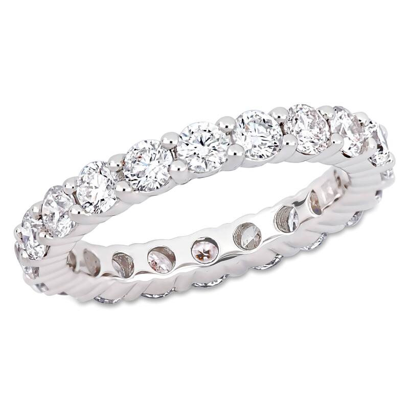 Miadora 3ct TDW Diamond Eternity Ring in 18k White Gold