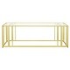 preview thumbnail 13 of 24, Adri Rectangular Glass Top Metal Frame Coffee Table