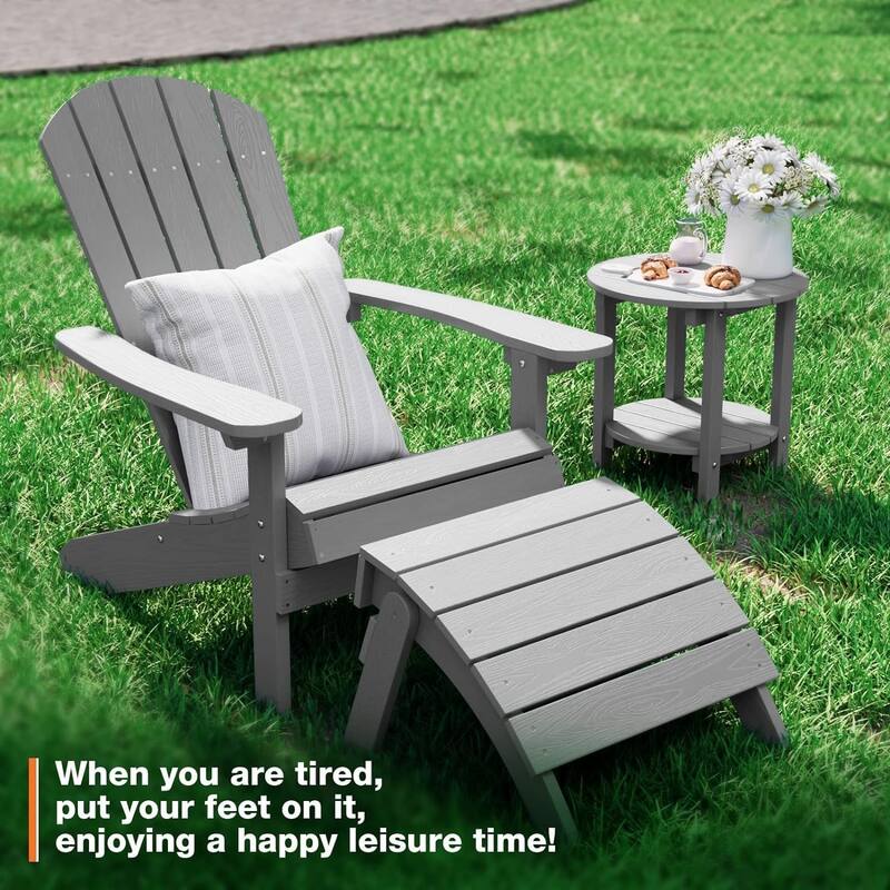 WINSOON Adirondack Ottoman,Folding Adirondack Foot Rest