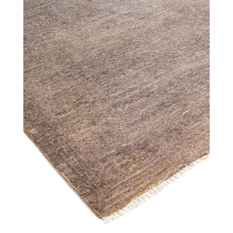 Vibrance, One-of-a-Kind Hand-Knotted Runner Rug - Beige, 2' 8" x 12' 4" - 2' 8" x 12' 4"