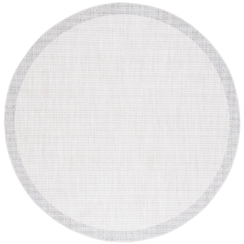 Martha Stewart Serenity Ellen Contemporary Rug - 6'7" Round - Ivory/Grey