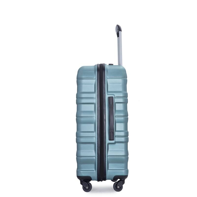 3 Piece PC Expandable Luggage Sets, Modern Lightweight Durable Suitcase with TSA Lock, Two Hooks and Spinner Wheels