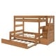 preview thumbnail 27 of 30, Max and Lily Modern Farmhouse Twin Over Full Bunk Bed With Staircase and Trundle