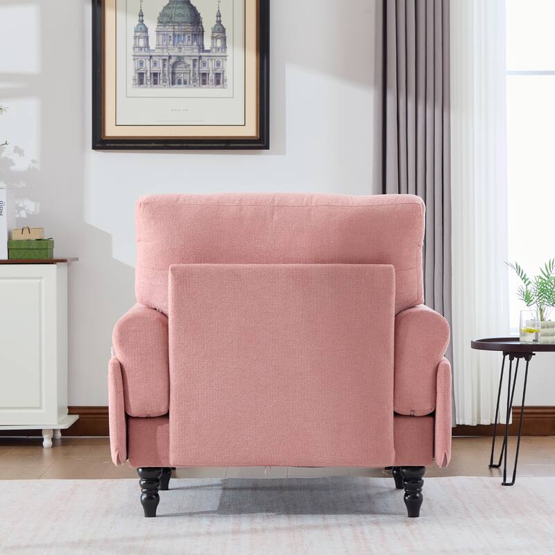 Modern Minimalist Chenille Fabric Chaise Lounge Recliner Single Sofa Living Room Bedroom