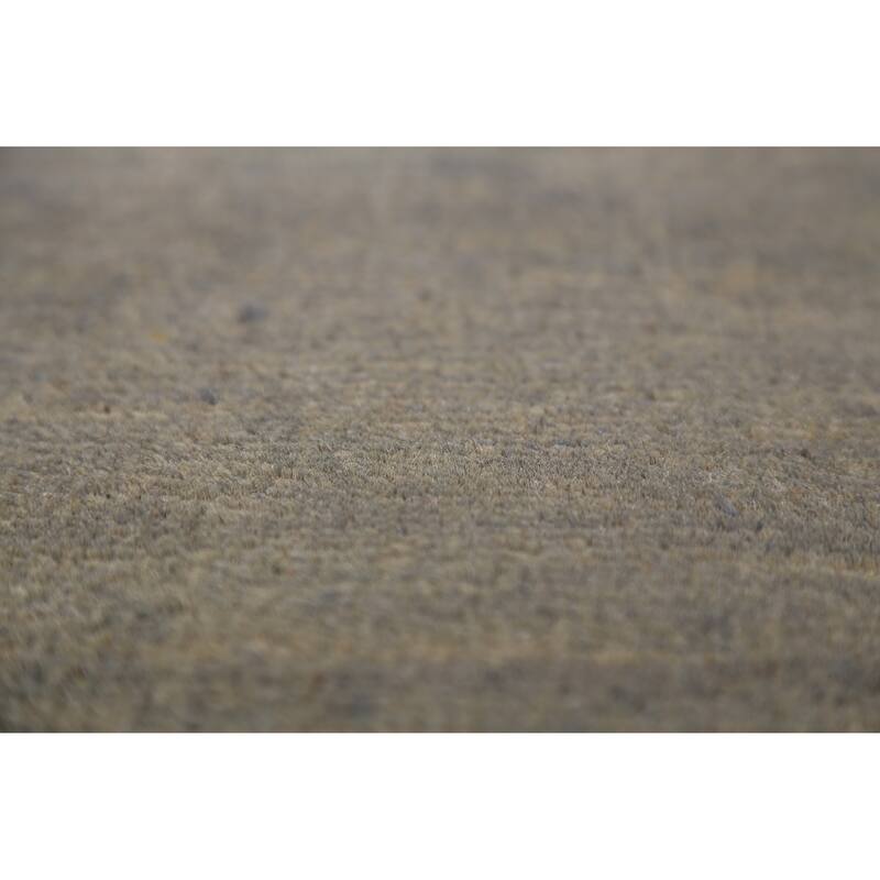 Modern Gabbeh Runner Rug Handmade Grey Wool Carpet - 2'8" x 9'6"