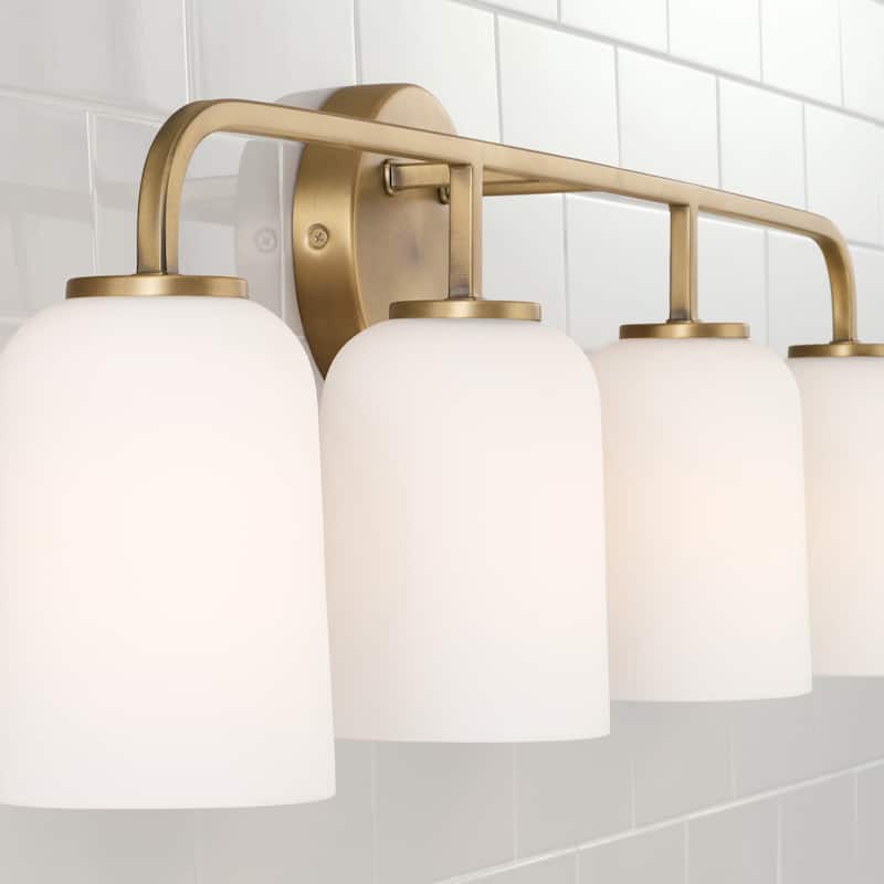 Lawson 4-light Bath/ Vanity Fixture w/ Soft White Glass