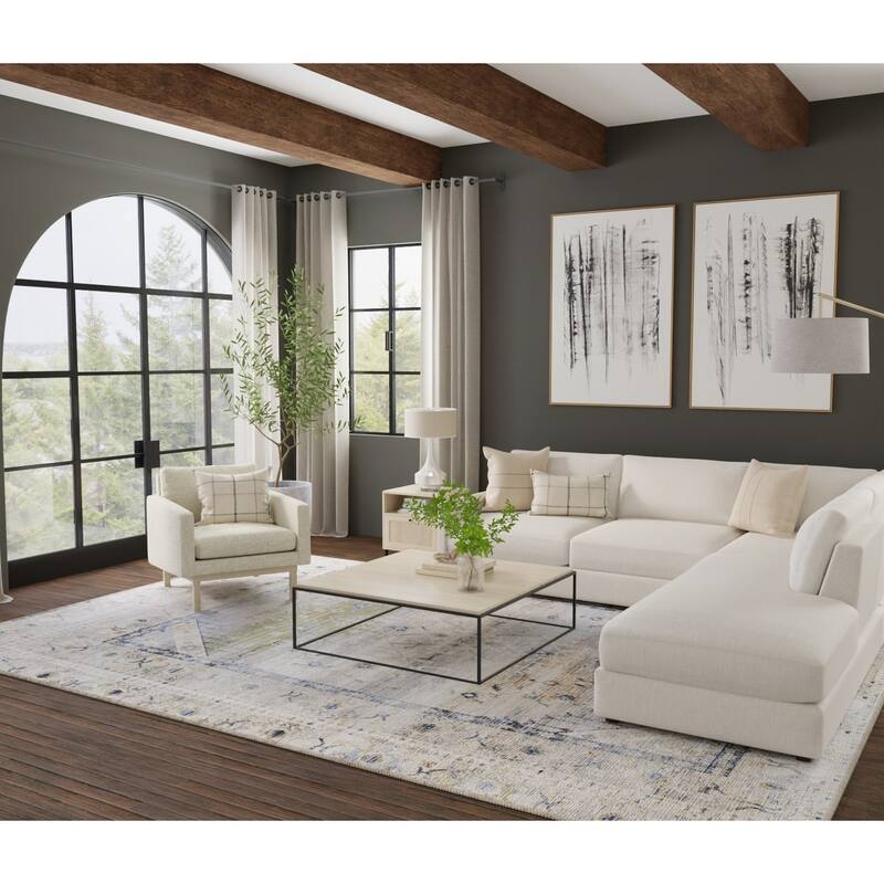 Melrose R39NZ Distressed Transitional Area Rug