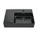 preview thumbnail 3 of 19, Swiss Madison St. Tropez Ceramic Wall Hung Sink with Right Side Faucet Mount - 24"x18"