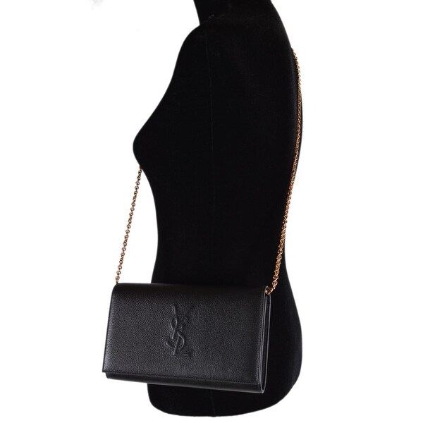 ysl black leather crossbody