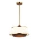 preview thumbnail 3 of 9, Varaluz Desert Flyer 3-Light Convertible Pendant/Semi-Flush - Satin Brass/Medium Walnut