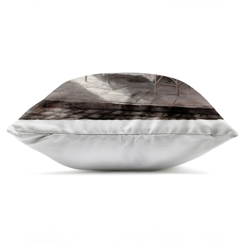 Stupell Warm Sunlit Bistro Printed Outdoor Throw Pillow Design by T.C. Chiu