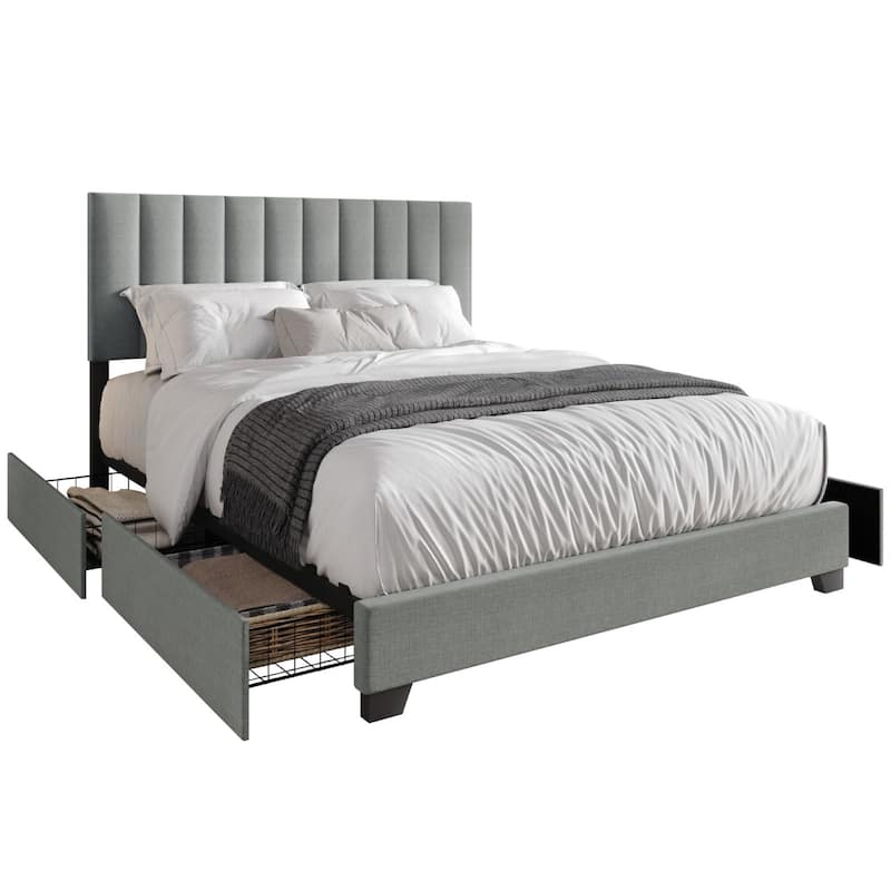 Clayfell Olean Upholstered Storage Platform Bed