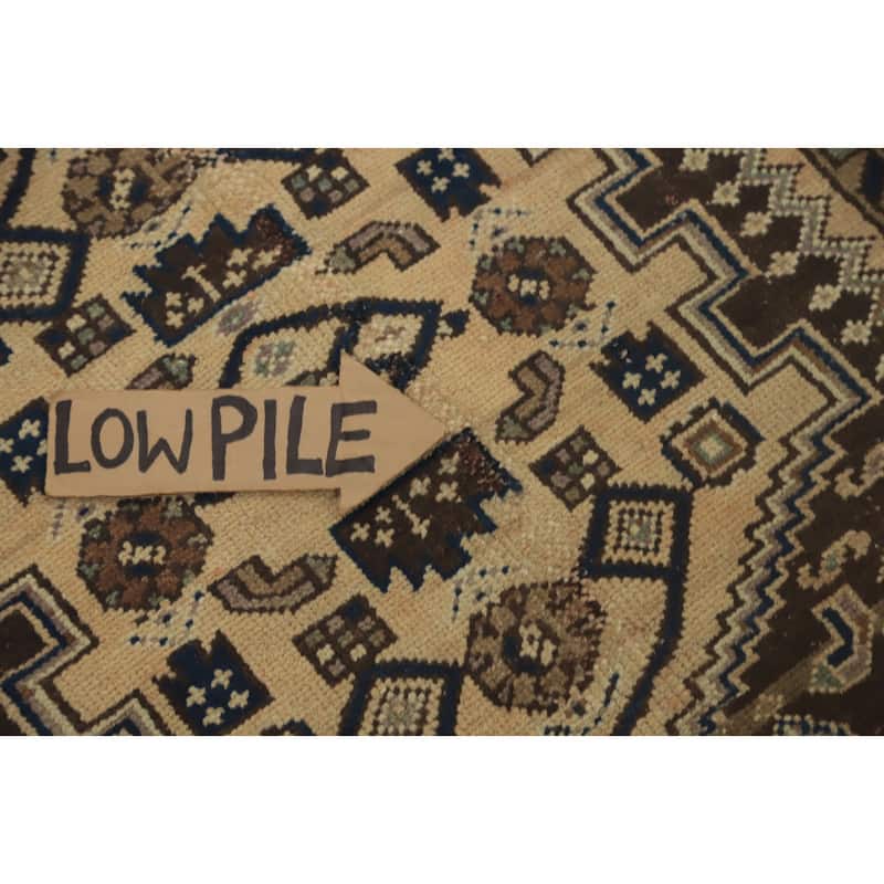Hand Knotted Oriental 100% Wool Carpet Traditional Tribal Beige & Ivories Hamedan Area Rug - 5' 6'' X 3' 2''