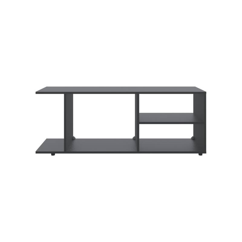 Stylish 65-Inch TV Console Stand with 5 Open Storage Shelves, Easy Assembly, Supports 60" to 69" TVs