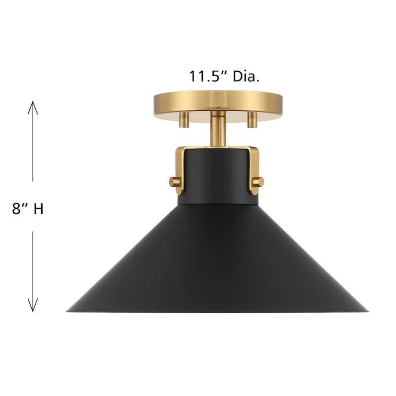 1-Light Ceiling Light and Brass By Trade Winds