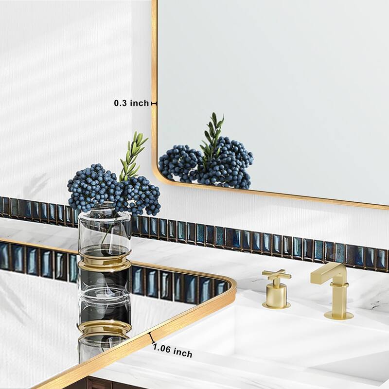 2 Pack Rectangle Vanity Mirror Wall Mirror