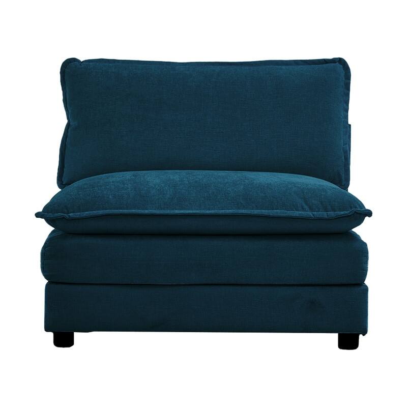 Modern Accent Chair with Ottoman, Living Room Club Chair Chenille Upholstered Armchair , Reading Chair for Bedroom