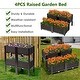 preview thumbnail 7 of 10, Costway Set of 4 Raised Garden Bed Elevated Flower Vegetable Herb Grow - See Description
