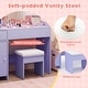 preview thumbnail 10 of 8, Gymax Kids Vanity Set Princess Pretend Play Makeup Desk w/ Cute