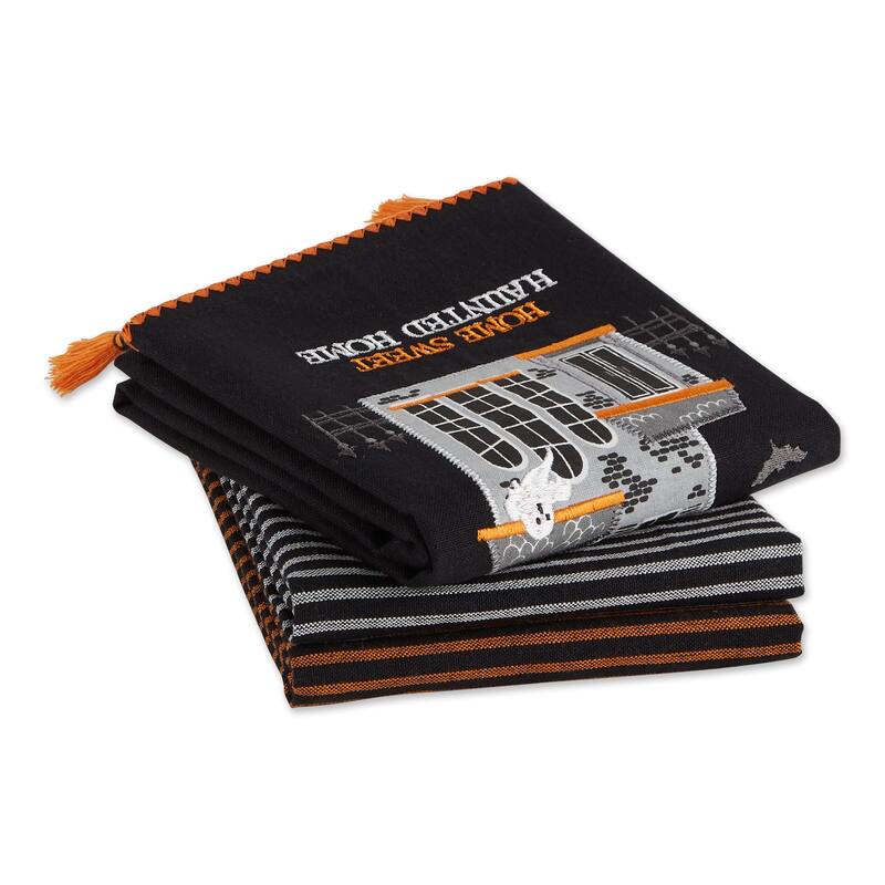DII Halloween Embellished Dishtowels Set of 3