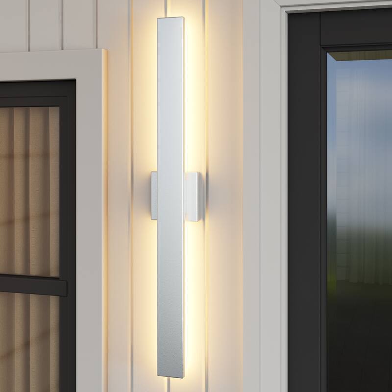 Modern LED Wall Light Outdoor Wall Sconce - Large - White