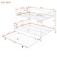 preview thumbnail 8 of 12, Contemporary & Simple Style Full XL over Queen Metal Bunk Bed with Twin Size Trundle, Save Space or Split Into 2 Beds, White