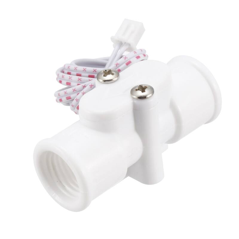 G1/4 Hall Effect Liquid Water Flow Switch Flowmeter Counter 1-25L/min - White