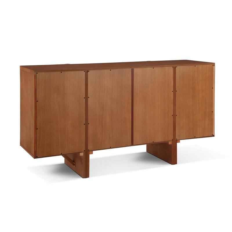 Christopher Knight Home - Noah 55" Wide Storage Sideboard with Adjustable Shelves and Sleek Modern Design