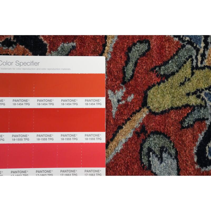 Hand Knotted Oriental 100% Wool Carpet Traditional Floral Oranges & Rust Bidjar Area Rug - 16' 10'' X 10' 6''