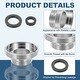 preview thumbnail 3 of 26, Faucet Aerator Adapter, Male to Male Brass Faucet Adapter with Washer for Kitchen Bathroom Sink Water Filter - Silver